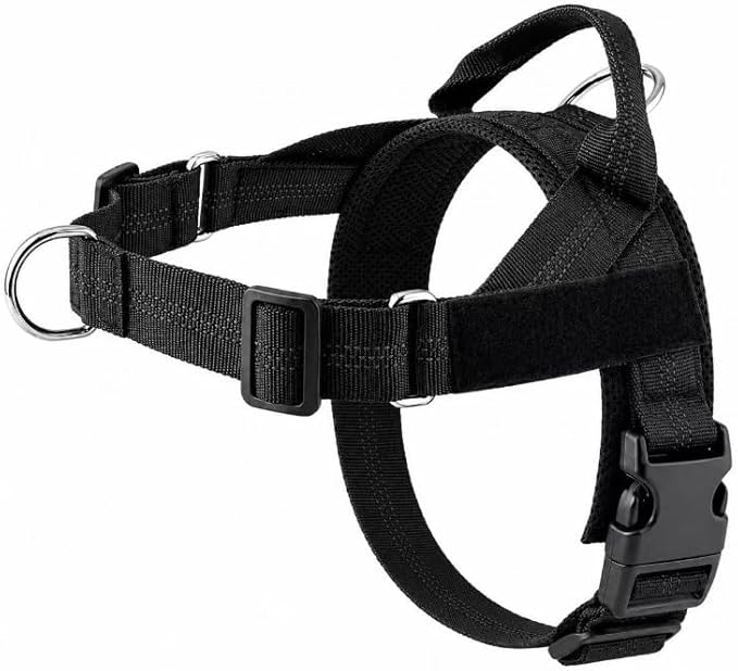 Harnais Anti-Traction pour Chien — Anneau Avant, Sangles Réglables, Tailles XS à XL